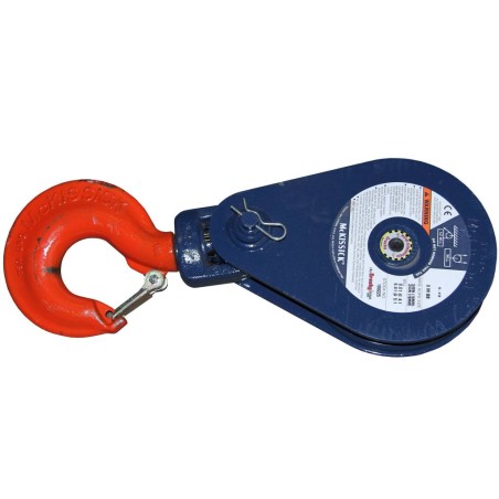 Poulie de mouflage à crochet CROSBY Treuil 8t à 16t.