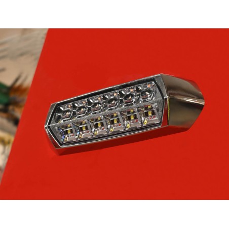 Feux de zone 12/24 volts chromé + flash / veilleuse intégrés 