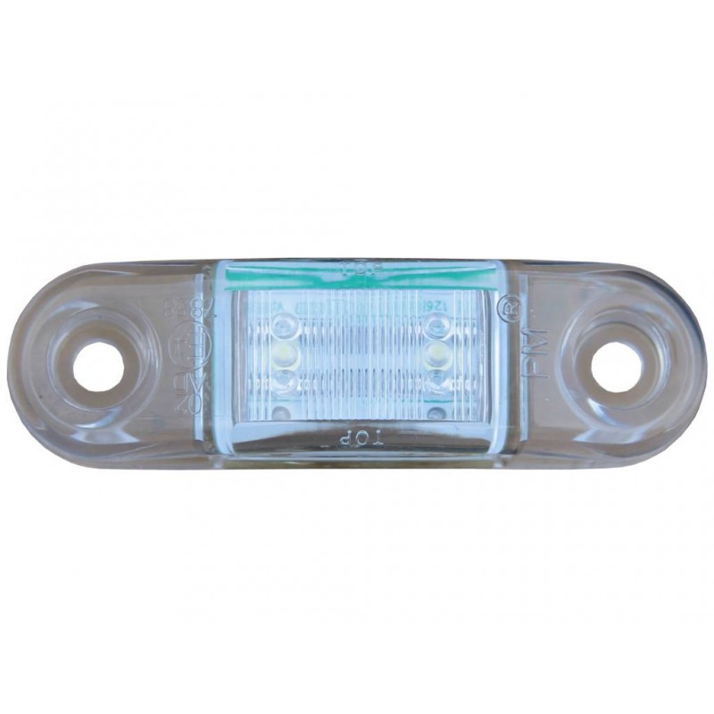 Feu latéral à Led chromé 12-24V blanc "PET"